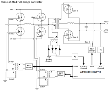 Application Circuit Diagram - Microchip Technology dsPIC33CK1024MP710 Digital Signal Controllers